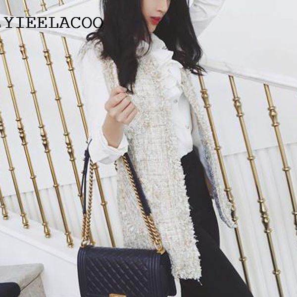 

women's jackets tweed jacket sleeveless light green one-piece advanced custom 2021 spring / autumn long coat ladies sequined, Black;brown