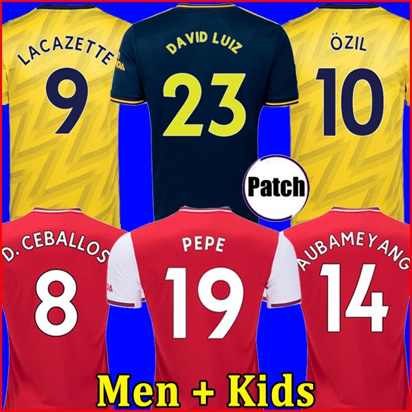 

arsen soccer jersey 19 20 pepe nicolas ceballos henry guendouzi sokratis maitland-niles tierney 2020 football shirt men + kids kit 001, Black;yellow