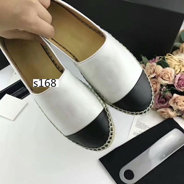 

with boxsummer sandals espadrilles fisherman shoe low heel genuine leather leisure shoes many color size 35, Black