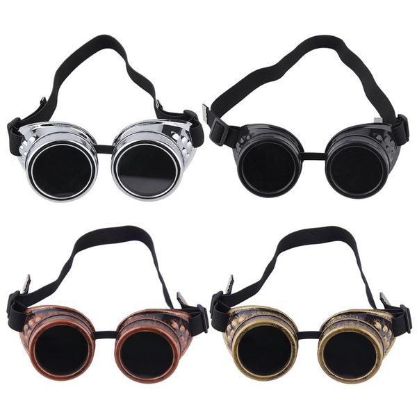 

cyber goggles steam-punk glasses vintage welding punk victorian outdoor sports skiing sunglasses