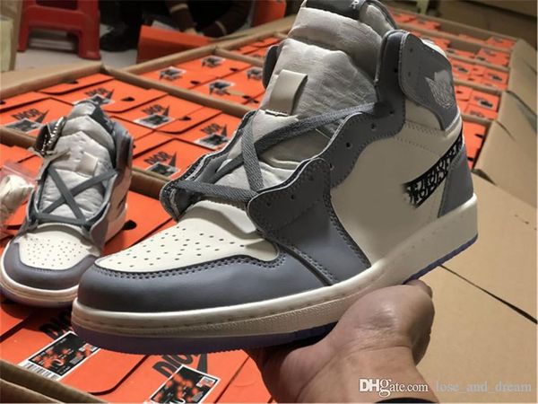 

Горячий воздух Dior xJordan High OG баскетбольная обувь 1s спортивные кроссовки класса люкс с оригинальной коробкой CN8607-002 Chaussures Schuhe scarpa