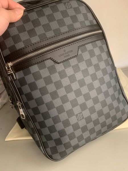 Women Louis Vuitton Lv Leather Travel Backpack Mens Big