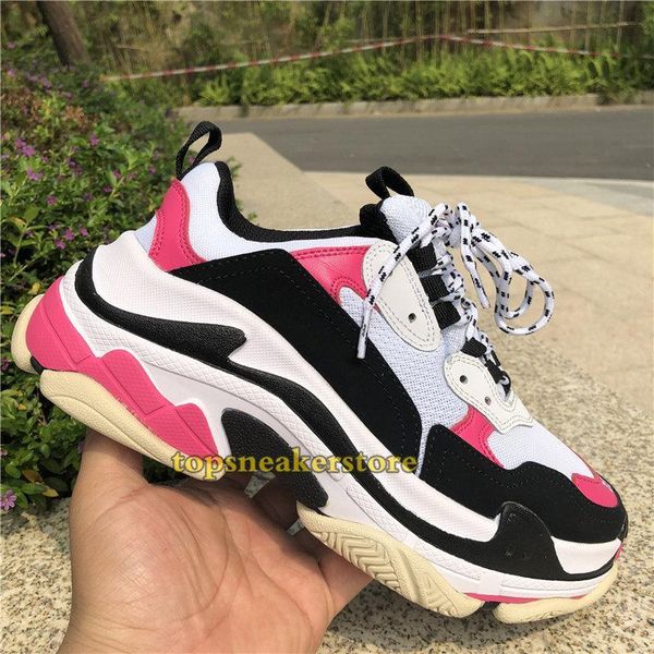 

platform luxury designer shoes triple s beige green yellow womens trainers sneakers paris 17fw designer shoes us 5.5-11 c23, Black