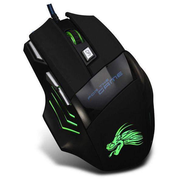 

wired gaming mouses 5500dpi 7 button led optical usb wired gaming mouse for lappc computer game