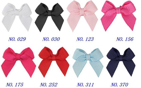 

60pcs 2" mini baby girl hairbow hair bows clips kids boutique grosgrain ribbon bowknot alligator hairpin headwear accessaries hd3303, Slivery;white