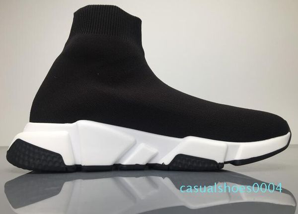 

with box 2020 designer socks speed trainers knit paris sock shoe sock knit triple s boots trainers runner sneakers size 36-45 men women af24, Black