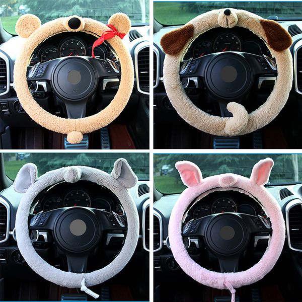 

ciliken steering wheel car covers case protector auto accessories pig elephant dog cute shape car wheel cover skin holder 38cm