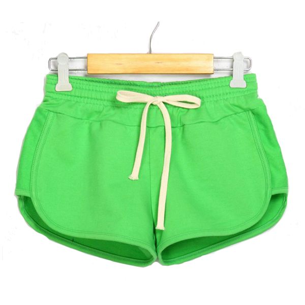 

new fashion women shorts elastic waist lady soft cotton sportwear causal shorts feminino candy color summer short pants, White;black