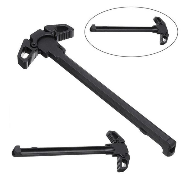 

aluminum butterfly pulping machine charging handle black ar metal ambidextrous handle tool parts emergency escape tool