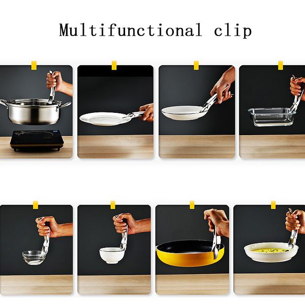 

нержавеющая сталь клип кухня анти-ожог изоляции чаша кастрюля клип портативный прочный горячая разделочная доска барбекю клип кухонные инстр