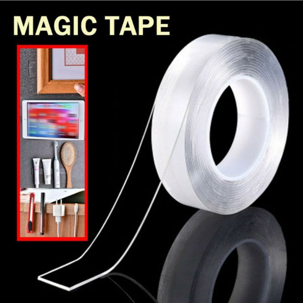 

Magic Double-sided Grip Tape Traceless Removable Magic Nano Tape Double Sided Traceless Adhesive Clear Tape Home Tool