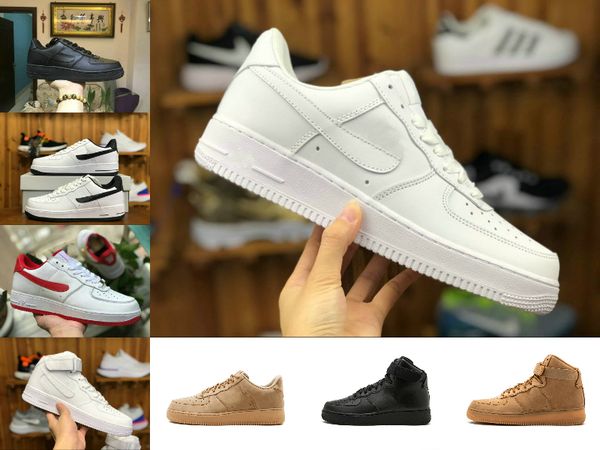 

Sales 2019 Forces Men Women Low Cut One 1 Shoes All White Black Dunk Forced 1s Sports Shoes Classic AF Fly High Knit Skateboard Sneakers