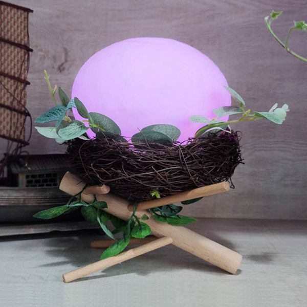 

led colorful bird's nest pat night light usb bedroom atmosphere colorful with sleeping light 10051