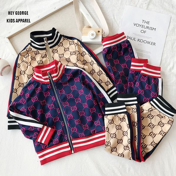 

Kid de igner clothing et luxury printing boy track uit fa hion letter jacket jogger ca ual active weat hirt kid clothe whole ale