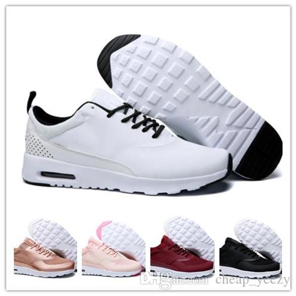 

women men casual thea 87s running shoes chaussure femme white black pink trainer lightweight breathable walking sneakers size 36-45 ale