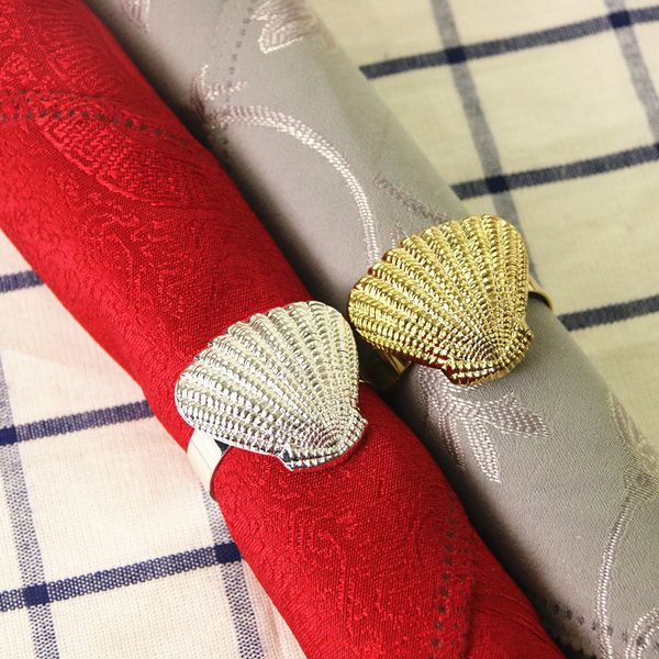 

10pcs metal alloy shell napkin ring wedding napkin ring home l accessories