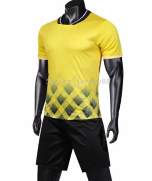 

new arrive blank soccer jersey #1906-19 customize quick drying t-shirt club or team jersey contact me uniforms football shirts, Black;yellow