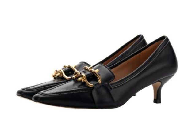 

2020 women's shoes in spring and autumn with new style high heel fine heel square head@9086, Black