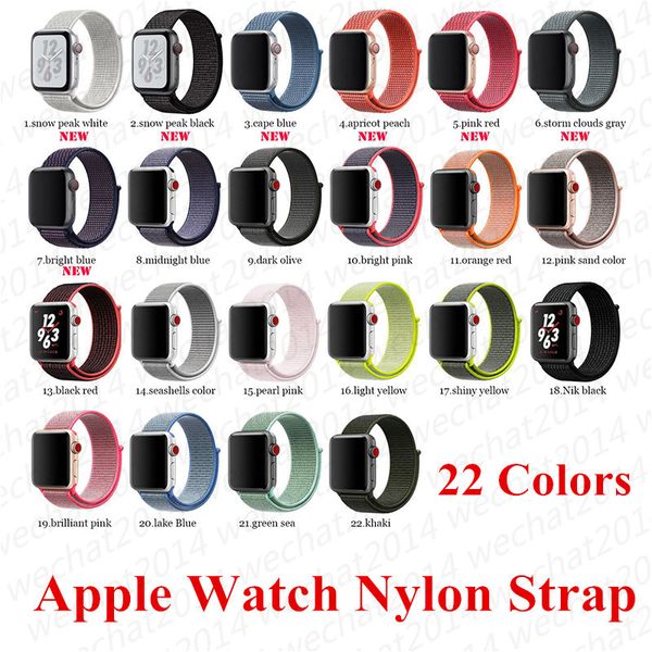 

Nylon Soft Breathable Watch Band for Apple Watch Series 1 2 3 4 38MM 42MM 40MM 44MM
