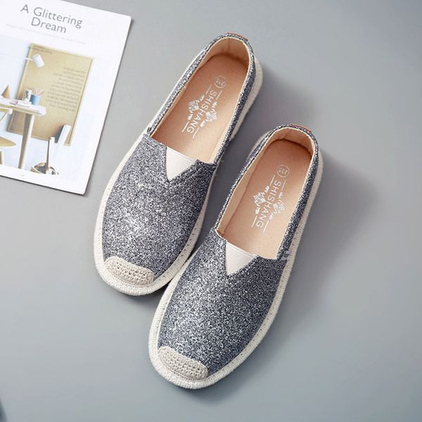 

fashion fisherman shoes woman comfortable platform pregnant chaussures femme sparkling sequins loafers shallow work shoes ladies, Black