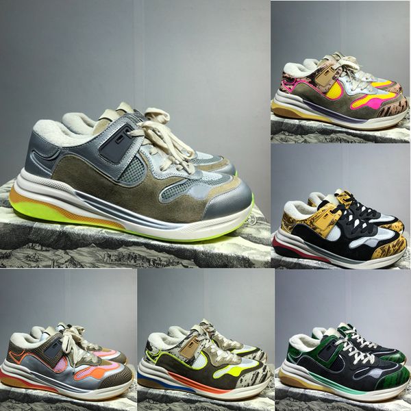 

men ultrapace sneaker reflective fabric low cut casual trainers fashion luxury suede mesh women designer shoes lace up trainers shoes s02, Black