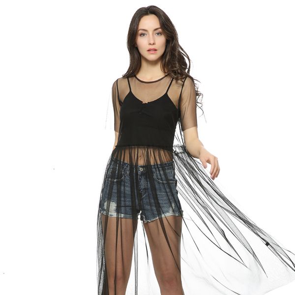 

womens clothing womens dress women transparent black pleated dress short sleeve o neck vestidos female fashion brand qz2699, Black;gray