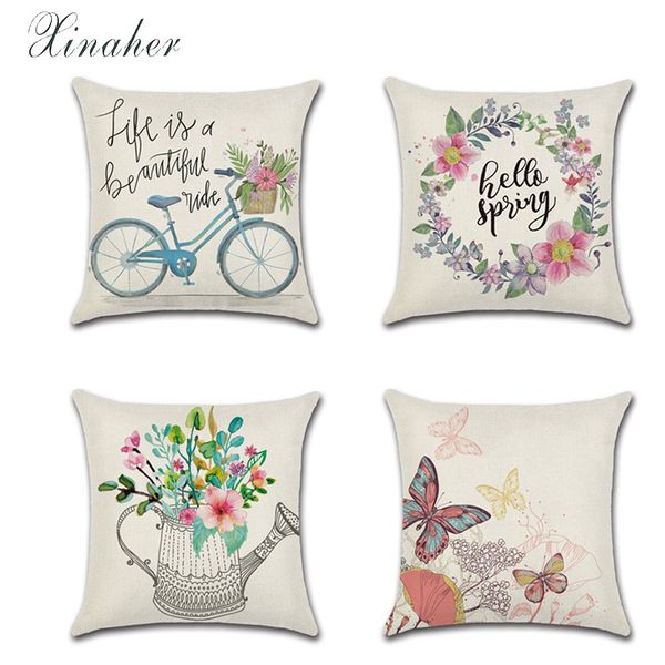 

flower butterfly cushion cover decorative throw pillows chair almofadas para sofa pillow cover cojines cushion home decor