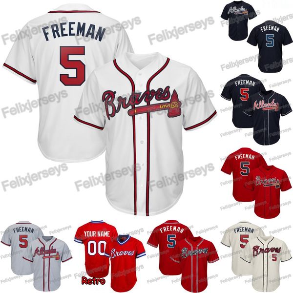 

Lady Youth 5 Freddie Freeman Ozzie Albies Ronald Acuña Jr. Nick Markakis Braves Dansby Swanson Braves Ender Inciarte Josh Donaldson Jersey