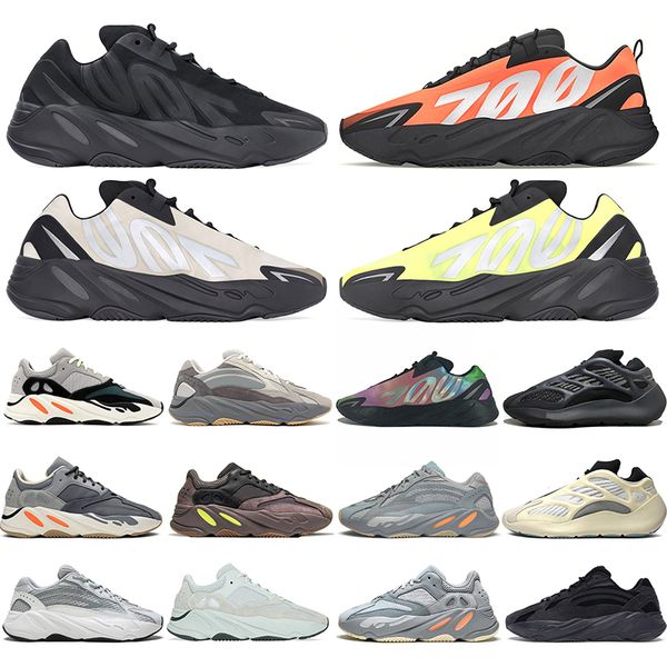 

kanye west 700 running shoes wave runner inertia alvah azael triple black 700s v2 v3 vanta mens womens sports sneakers runners size 36-45, White;red