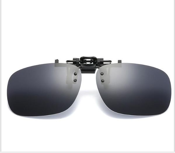 

fashion high definition polarizer chao men's night vision mirror clip driver's special sunglasses, White;black