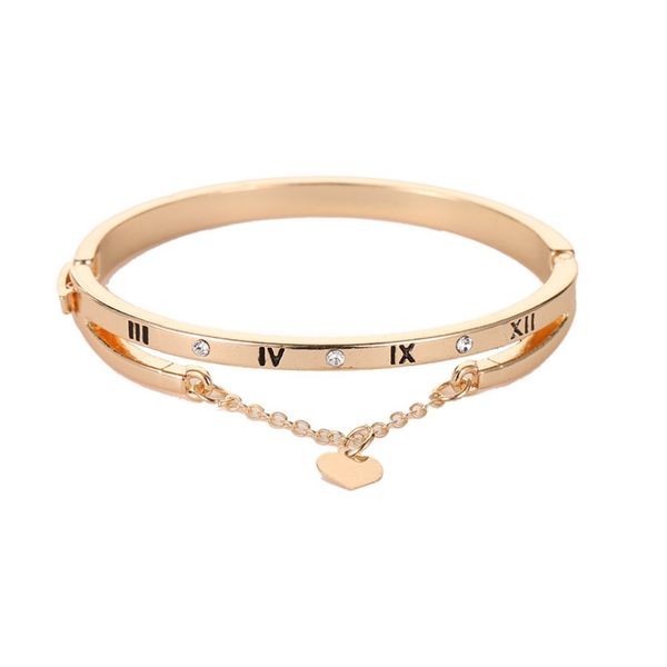 

1pcs women bracelet elegant fashion charm bracelets jewelry gift love bracelet digital heart temperament jewelry, Black