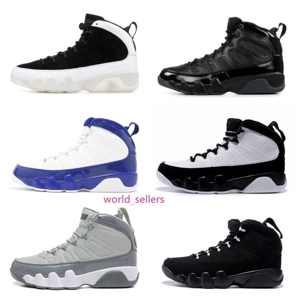 

classic 9 space jam basketball shoes 9s bred cool grey black white anthracite blue yellow pe sports shoes men with us8-13