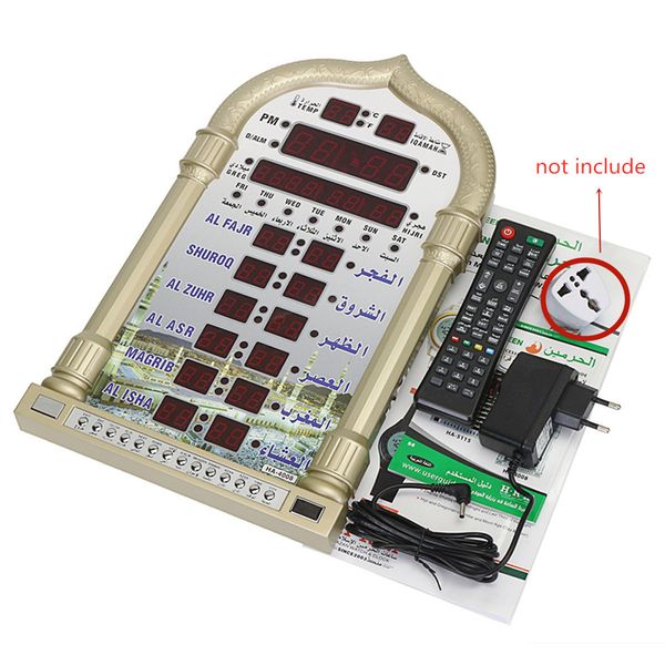

мечеть азан календарь намаз настенные часы сигнализация с жк-дисплеем home decor