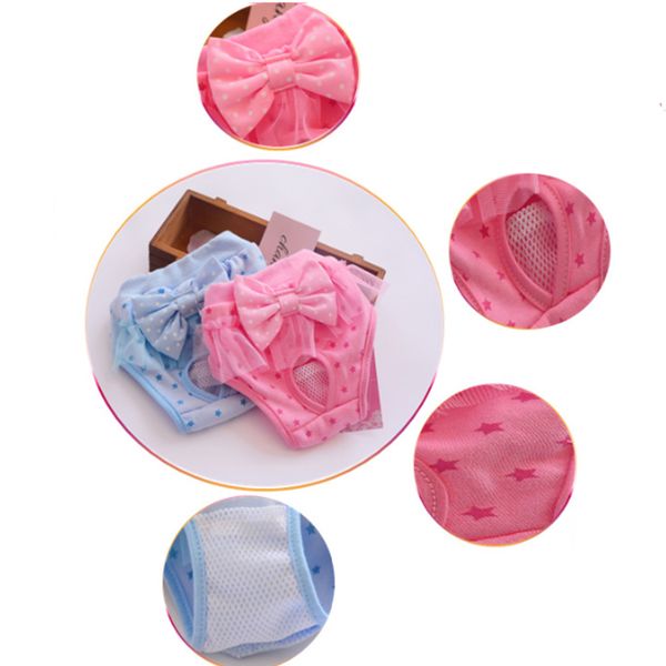 

pet sanitary physiological pants dog diaper washable elastic waistbands female dog shorts panties menstruation underwear briefs