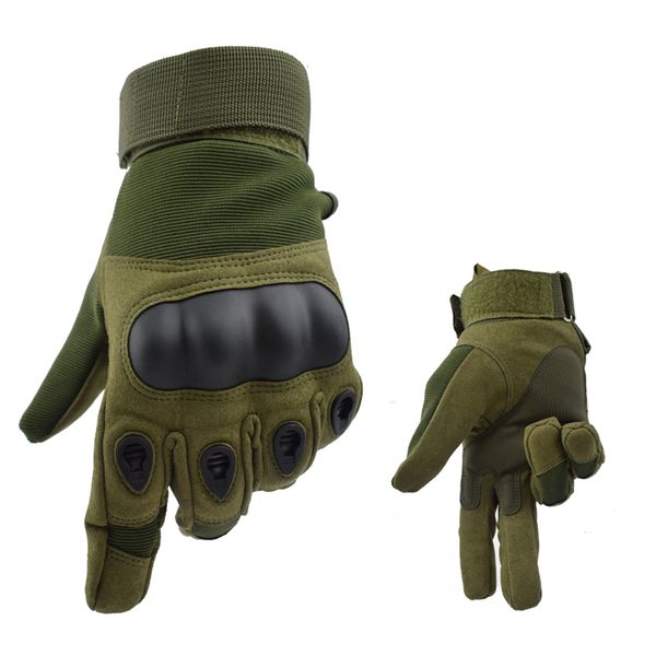 

hard knuckle armed gloves tactical hunting sport anti-skid full finger gloves hiking camping cycling, Black