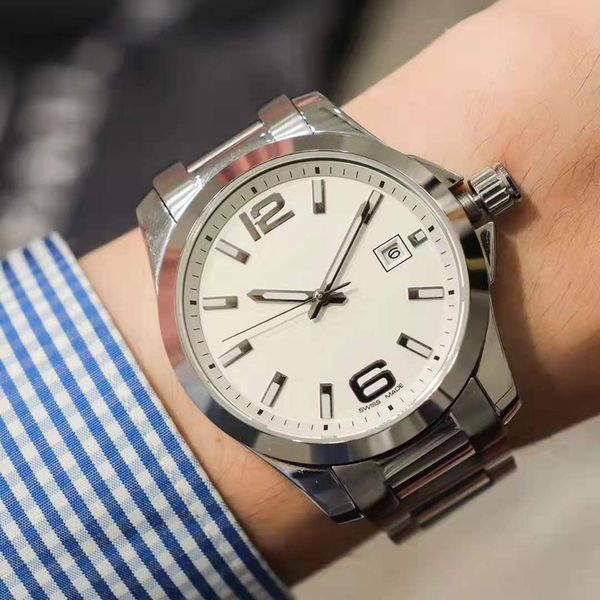 

luxury fashion men's watch 40mm sapphire dial 316 stainless steel super luminous gentleman men clock, Slivery;brown