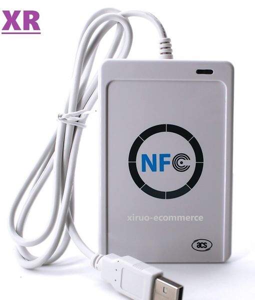 Lettore di schede per controllo accessi da 13,56 mhz senza contatto Lettori NFC USB ACR122U Lettore di smart card RFID Scrittore per tutti i 4 tipi di tag NFC (ISO/IEC18092)