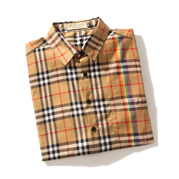 

2019 original authentic pring and autumn men 039 women 039 hirt 66urberry long leeved hirt men 039 women ca ual hirt blou e