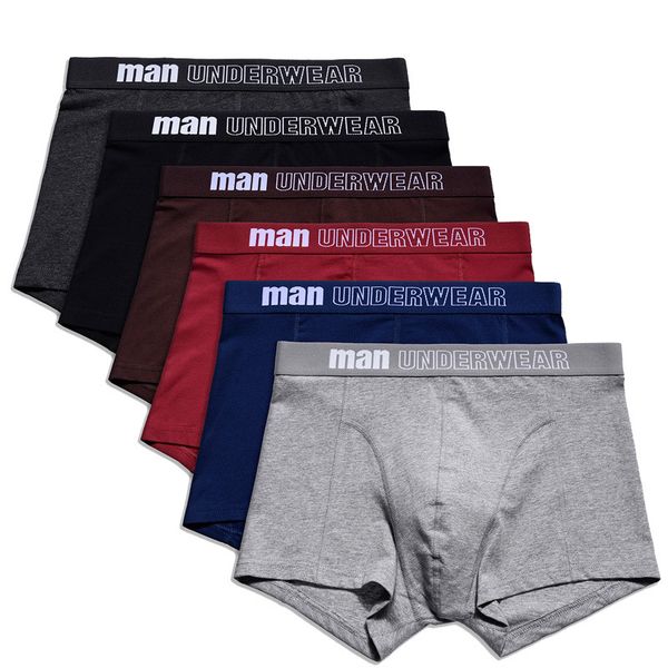 

givanildo шорты мужчины большой размер хлопок boxershorts мужчины нижнее белье человек ondergoed хлопок 6 шт. / лот боксер ropa roupa интерь, Black;white
