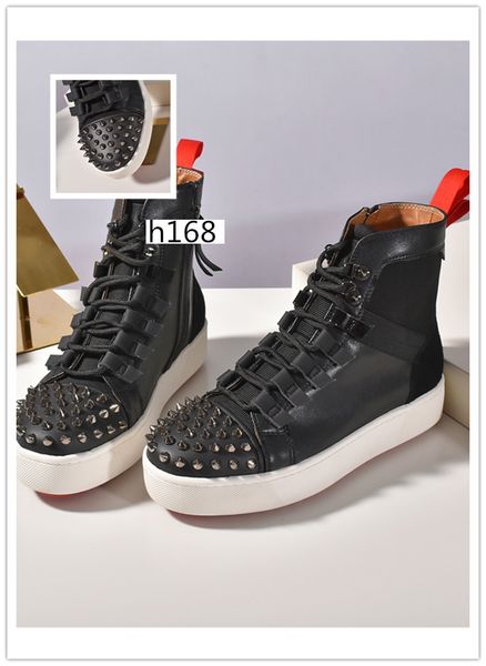 

new men designer running red shoes krystal spike sock trainers bottom sneakers neoprene rivet sneaker for size 37, Black