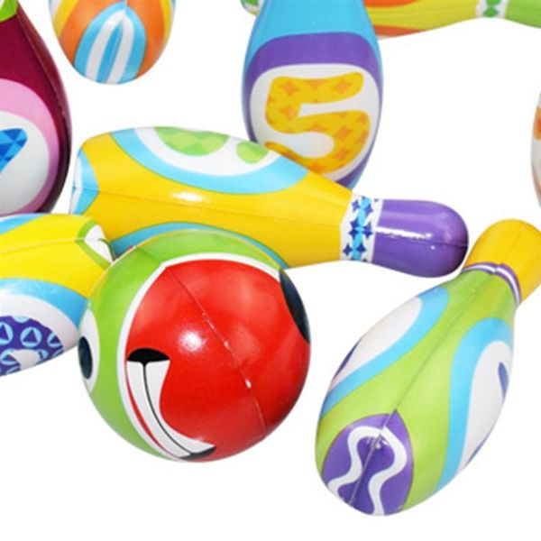 

1 set bowling pins and balls fun safe pu educational toy for kids toddlers children outdoor or indoor toy sports
