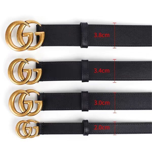

f2020 luxury high-quality designer belt fashion men and women gold buckle black belt. 2.0,3.0,3.4,3.8 cm wide. 90-125 cm long, Black;brown