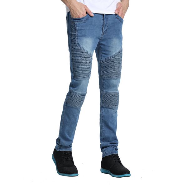 

2020 men jeans men skinny strech biker jeans hiphop for y2038, Blue
