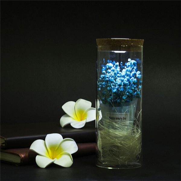 

new sale car-styling romantic car decor festival gift romantic simulation gypsophila glass cover led micro landscape p#