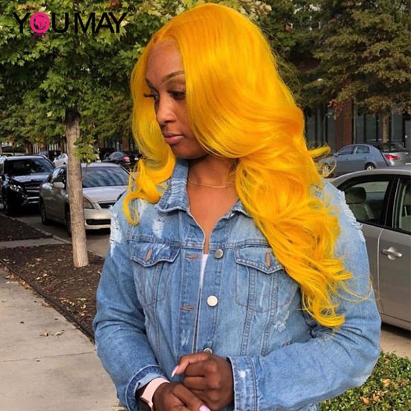 

orange human hair lace front wig for women 13x4 150% density colored lace wigs frontal pre plucked colorful hair you may remy, Black;brown