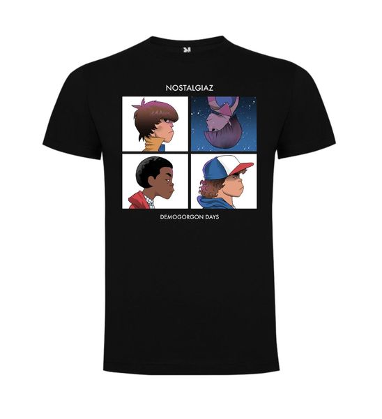 Camiseta T Shirt Stranger Things Gorillaz Xs S M L Xl Mens And