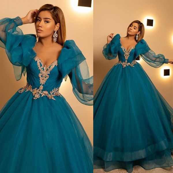 

2020 fashion evening dresses v neck long sleeves lace appliques prom gowns custom made long sweep train a line special occasion dress, Black;red