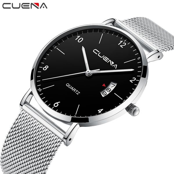 

mens business male watch 2019 fashion classic sample reloj quartz stainless steel wrist watches men clock relogio masculino gift, Slivery;brown