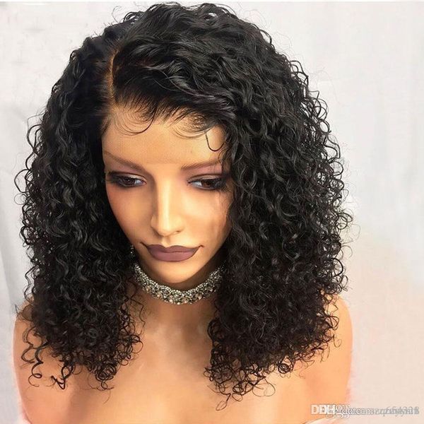 

bob curly lace front hair wigs for black women with rglueless pre plucked brazilian remy straight short wig tgbf