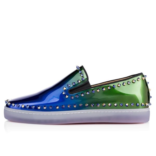 

designer luxury red bottoms shoes men women red bottoms heels fashion spikes studded spikes flats sneakers shoes s02, Black